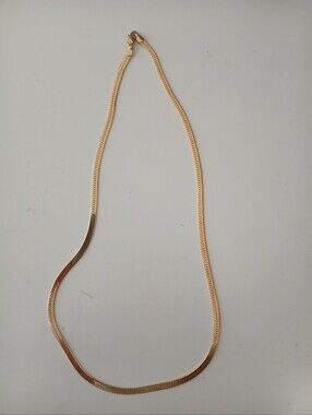 Elegant Gold Tone Snake Chain Necklace - Women
